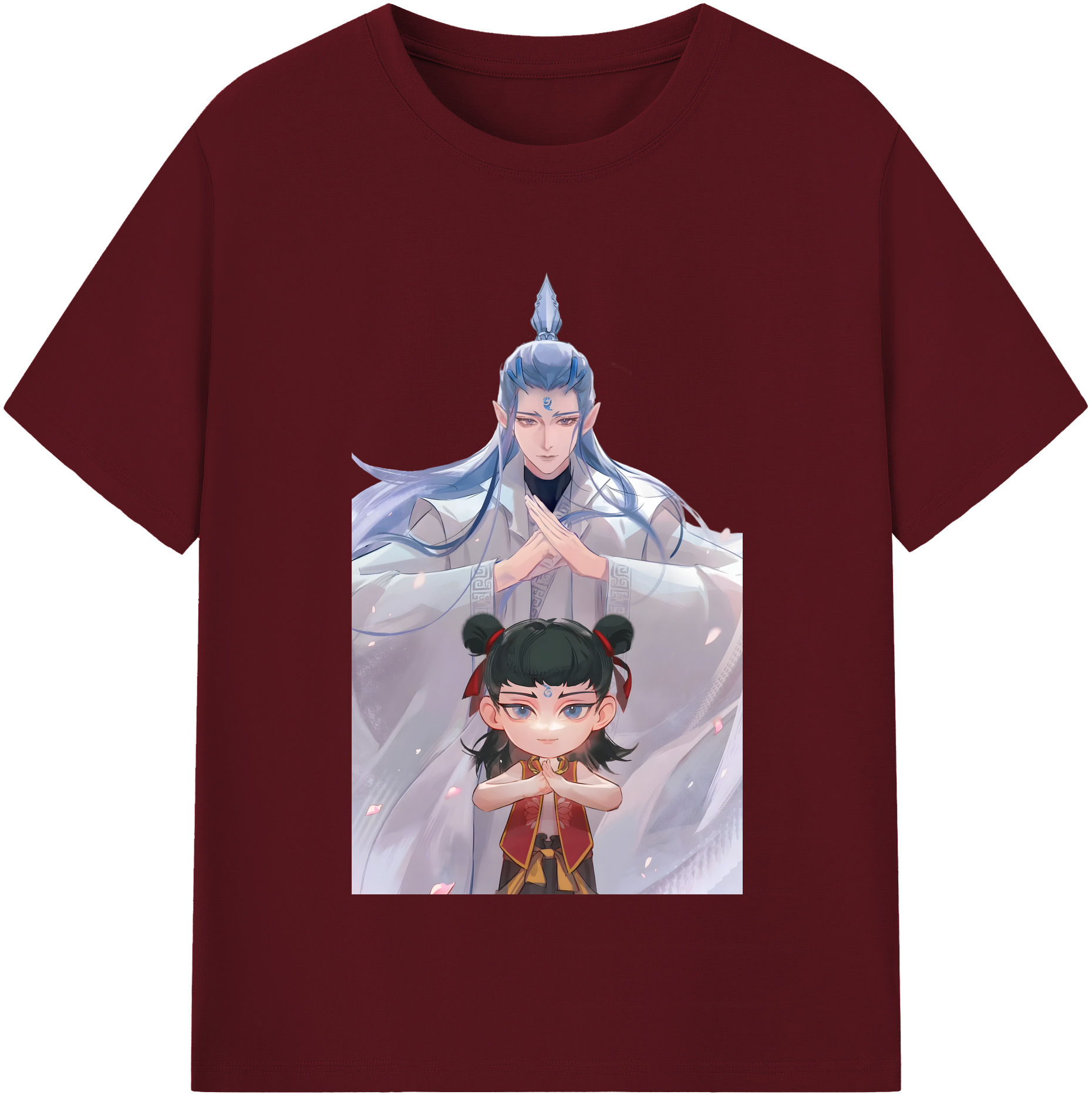 （画像用） Ne Zha 2 ナタ 魔童の大暴れ 綿100％半袖Tシャツ（フロントプリント）